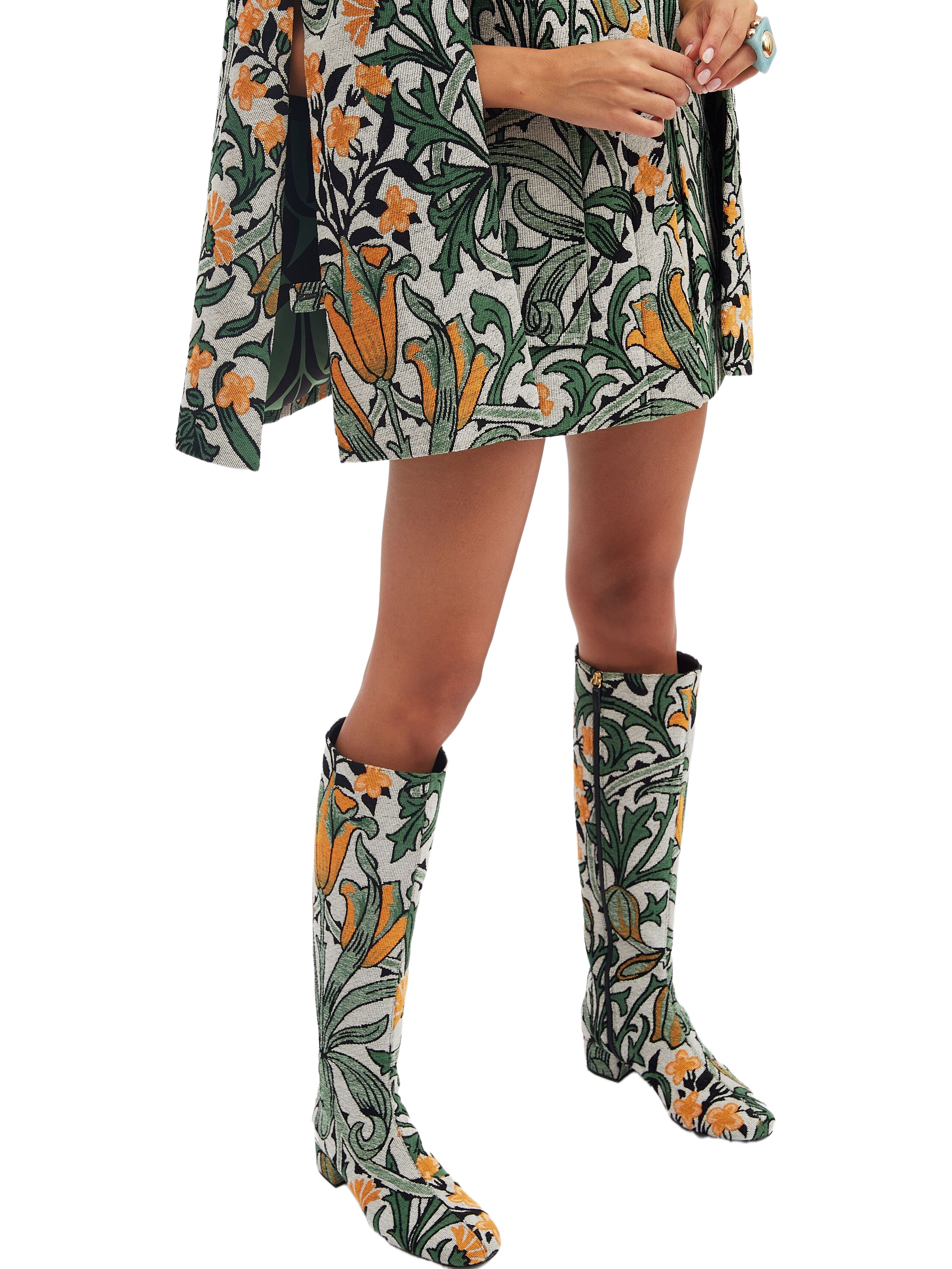 La DoubleJ Edie Boots Jacquard Delta Ivory, Alternate, color, 