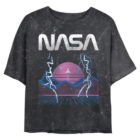Juniors NASA Retro Shuttle Launch T Shirt