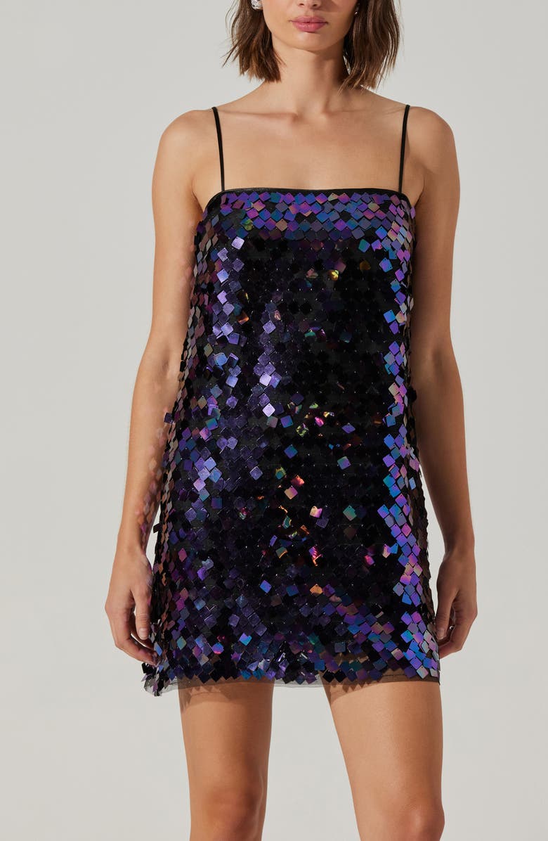ASTR the Label Porcsha Sequin Dress, Alternate, color, Purple Multi
