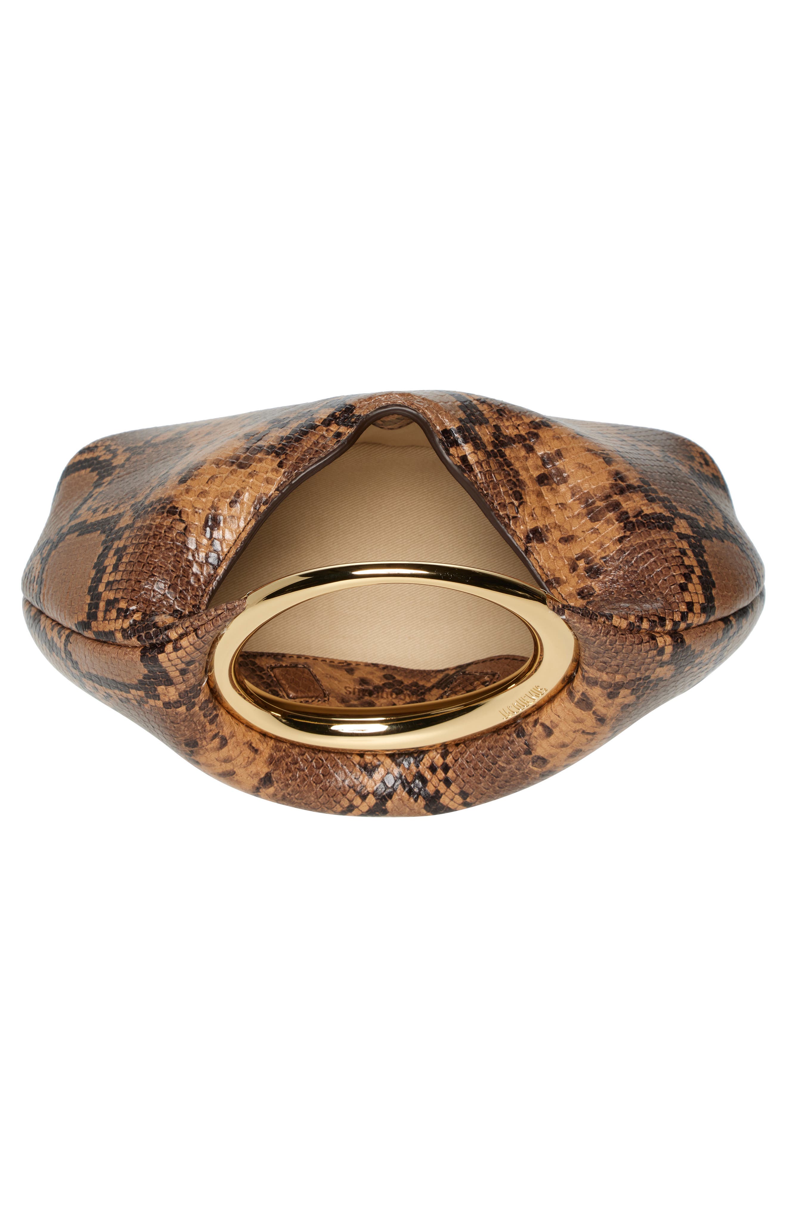 Jacquemus Le Petite Calino Leather Top Handle Bag, Alternate, color, Light Brown