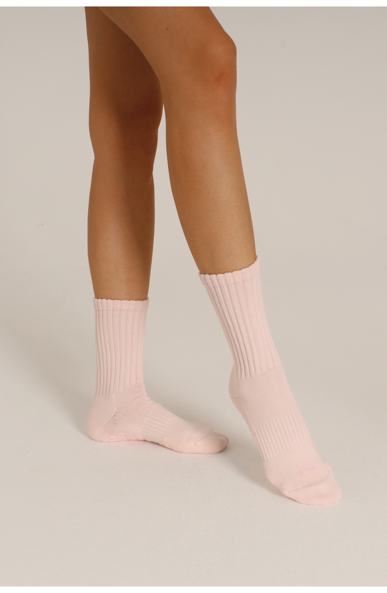 Fraise The Slouch Sock Duo Grip Socks, Alternate, color, Primrose/Ivory