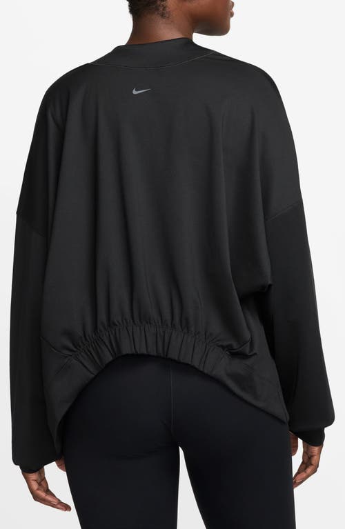 Nike Zenvy Dri-fit Oversize Cardigan In Black