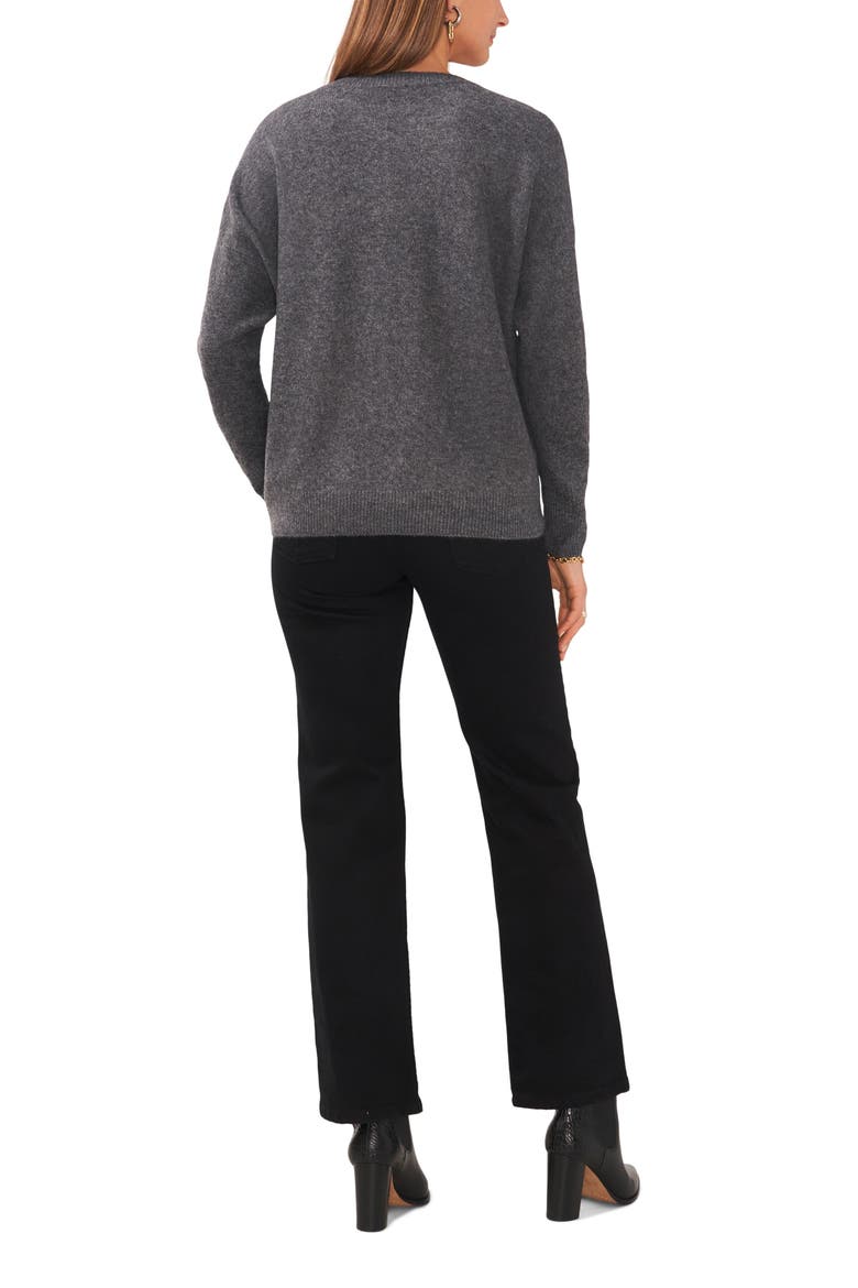 Drop Shoulder V-Neck Sweater, Alternate, color, MED HTHRGREY