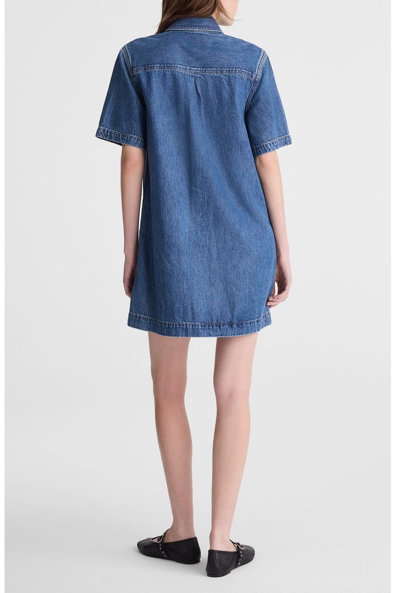 Denim Minidress, Alternate, color, PICKETT WASH