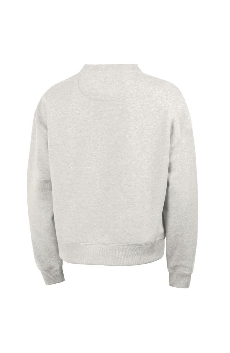 Champion Women's Champion Oatmeal Pittsburgh Penguins Collar Script Triumph Fleece Crewneck Sweatshirt, Alternate, color, Oatmeal