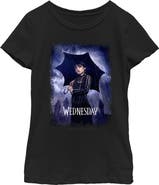 WEDNESDAY Girl's Wednesday Character Poster Graphic T-Shirt