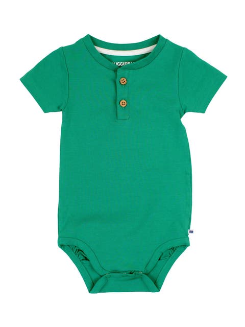 Baby Boys Short Sleeve Knit Henley Bodysuit