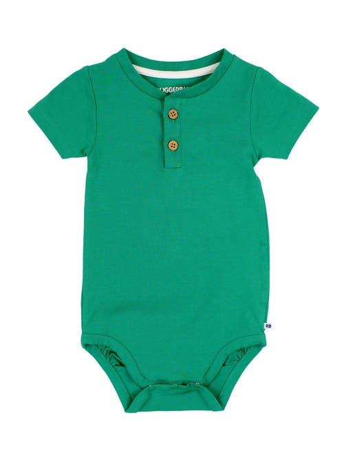 Rufflebutts Baby Boys Short Sleeve Knit Henley Bodysuit