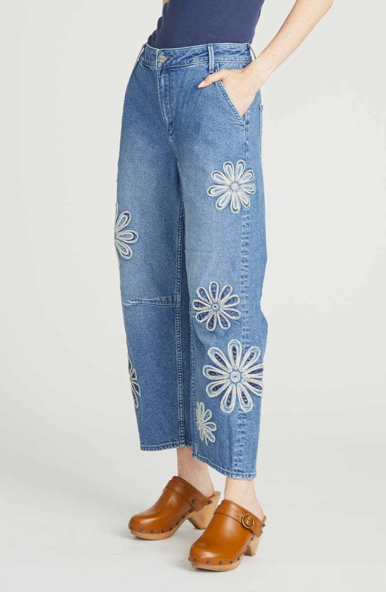 Driftwood Barbie Barrel Leg Jeans, Alternate, color, Medium Wash