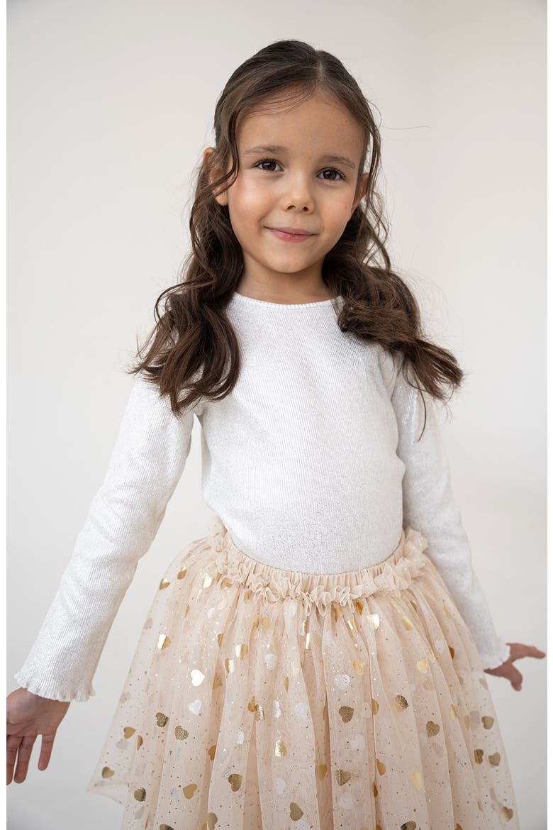 Gleam Tutu Skirt Set, Main, color, Sand Beige