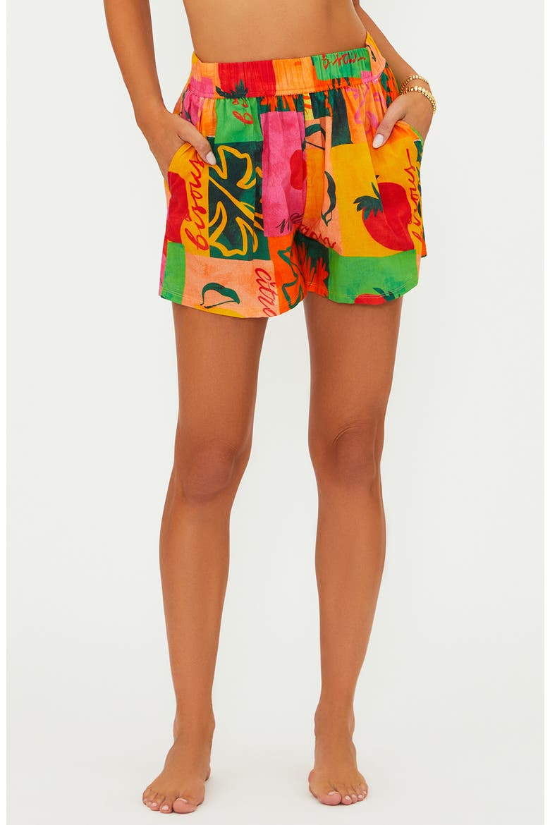 Rayah Cover-Up Shorts, Main, color, FRUIT MARKET