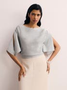 The Fold Liri Metallic Knit Top