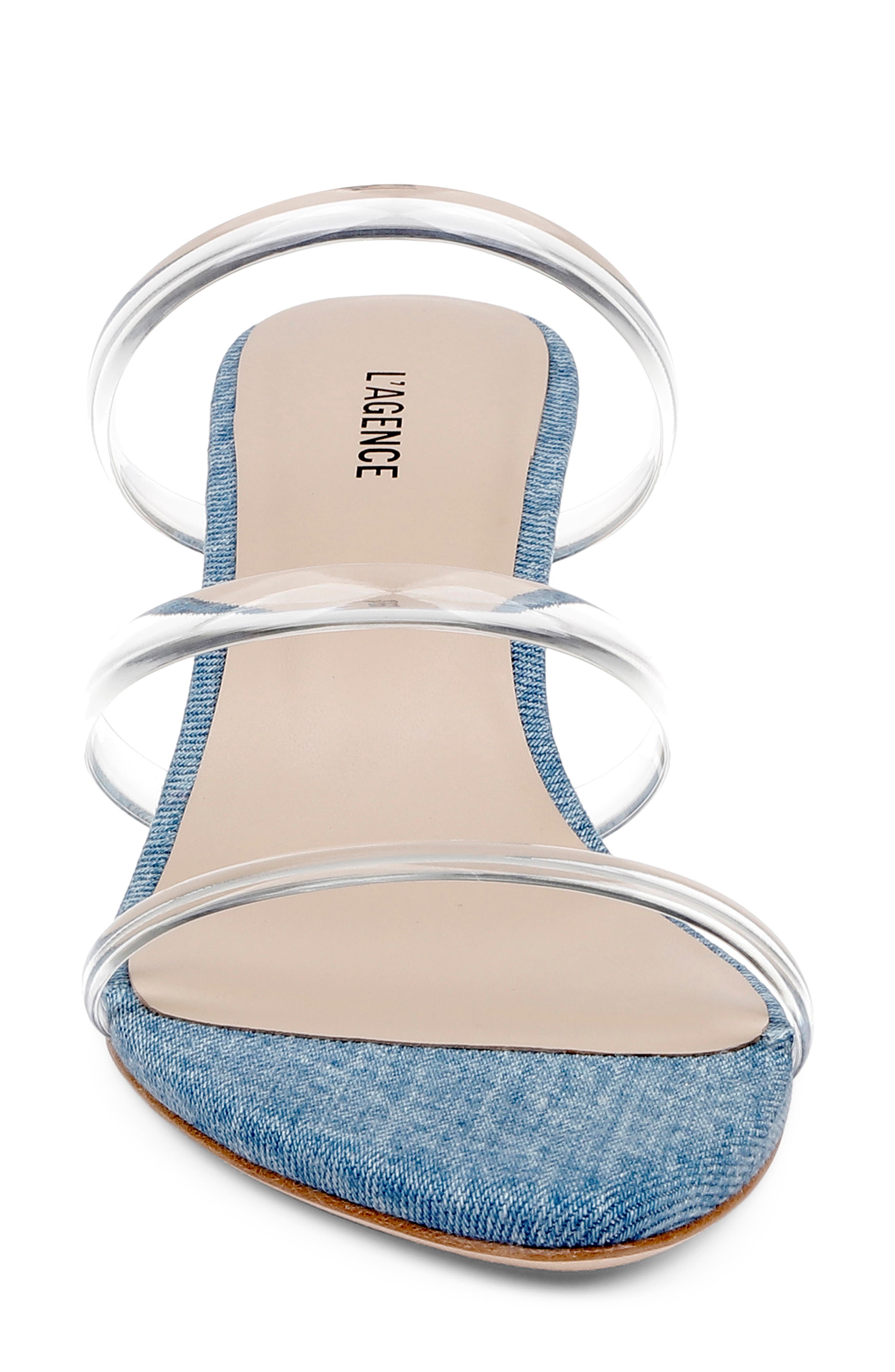 L'AGENCE Ludovica Slide Sandal, Alternate, color, Light Blue