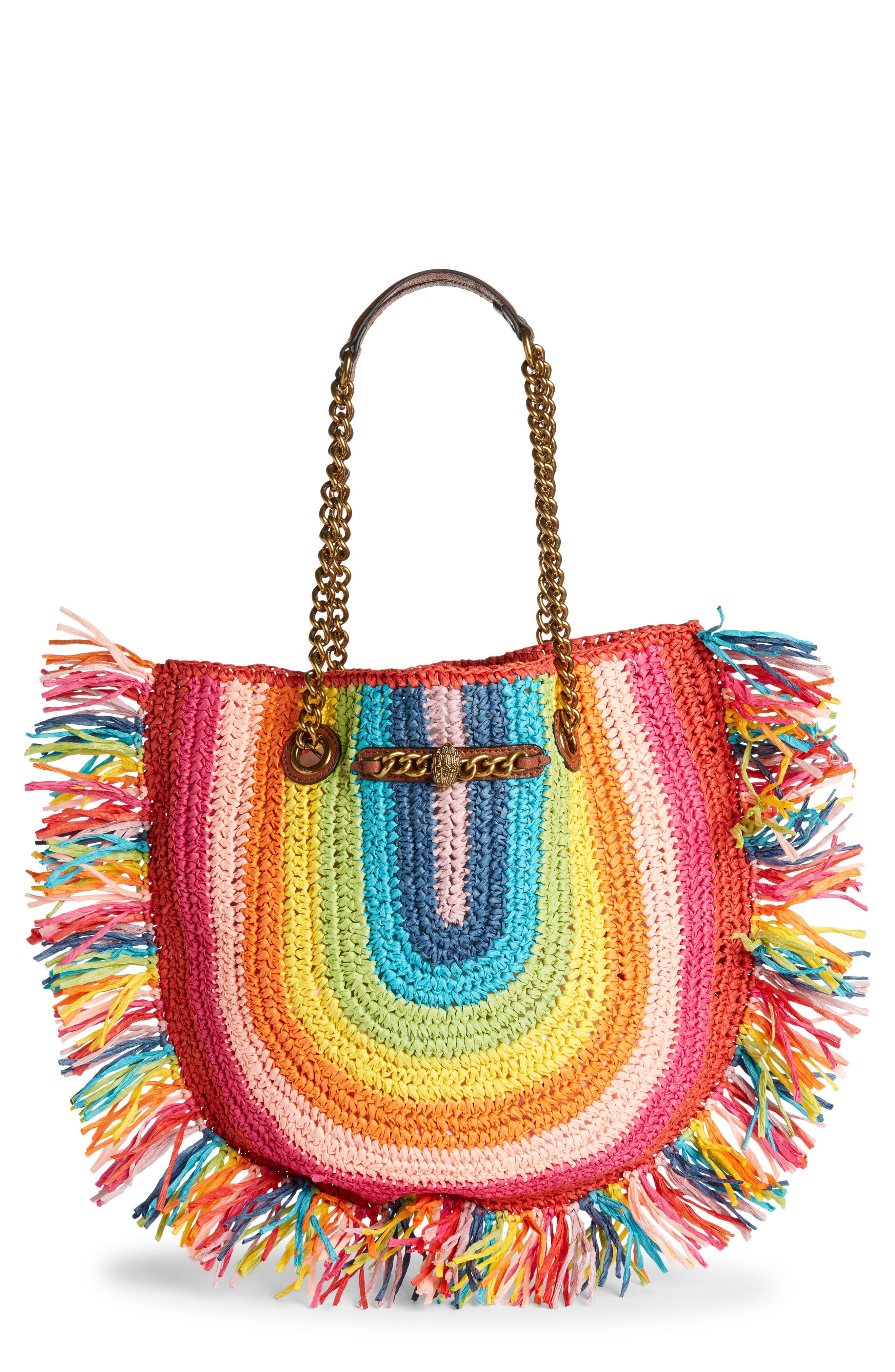 Chelsea Raffia Tote, Main, color, MULTI/ RAINBOW