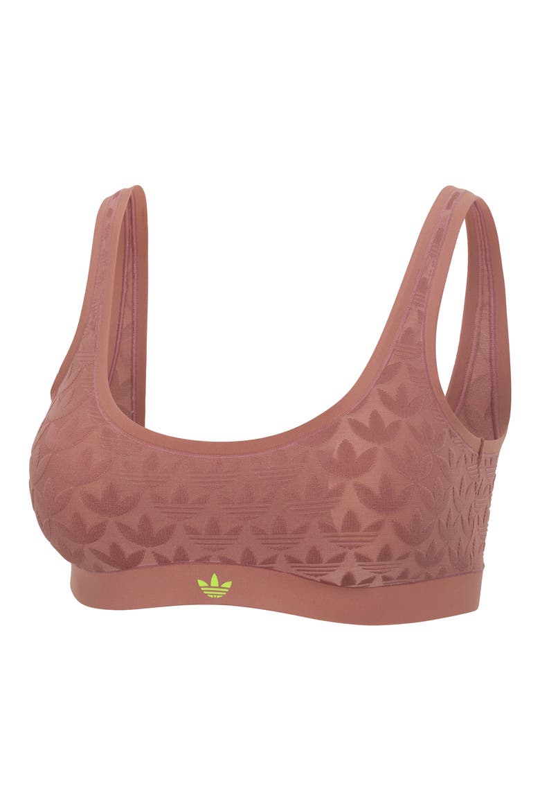 Microterrot Monogram Comfort Scoop Bralette, Alternate, color, WARM CLAY