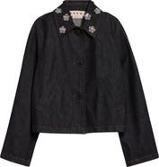 Marni Daisy Appliqué Denim Jacket