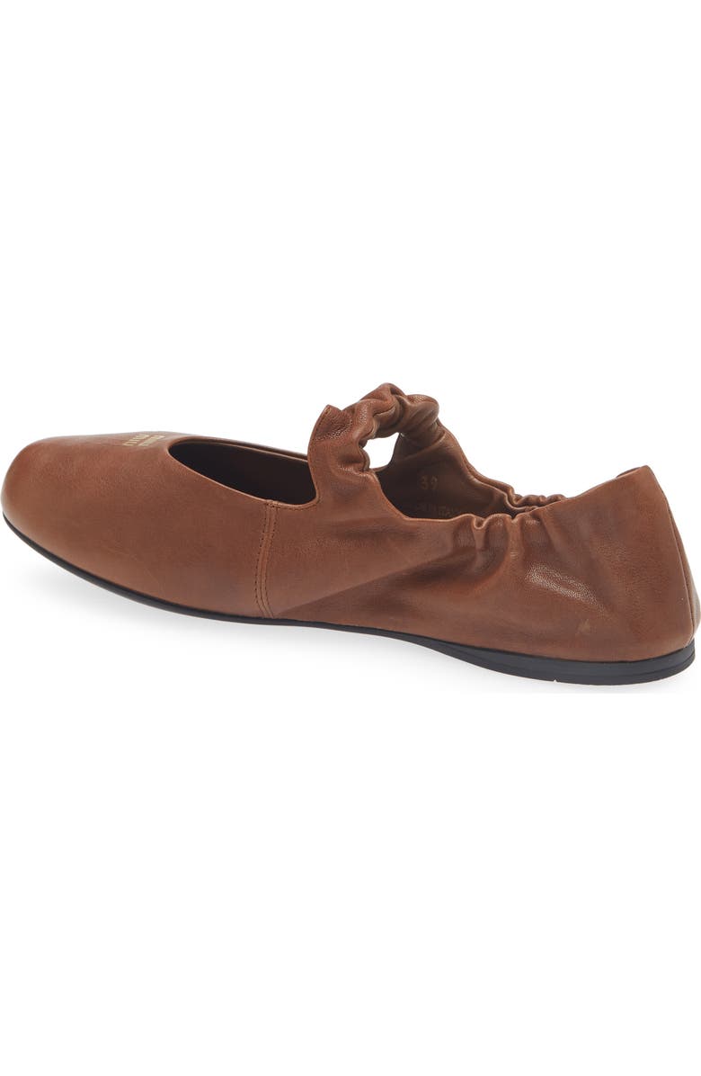 Miu Miu Ruched Ballerina Flat, Alternate, color, Rovere