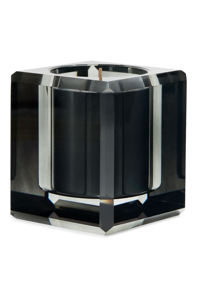 Crystal Smoky Candle Holder, Main, color, CANDLE HOLDER &