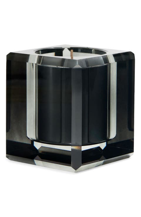 Crystal Smoky Candle Holder