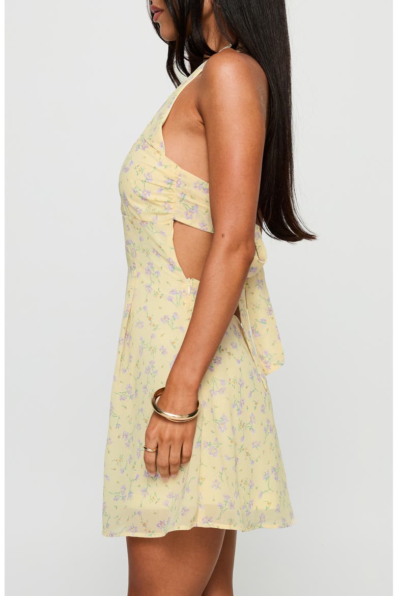 Rosamie Floral Halter Minidress, Alternate, color, CREAM / FLORAL