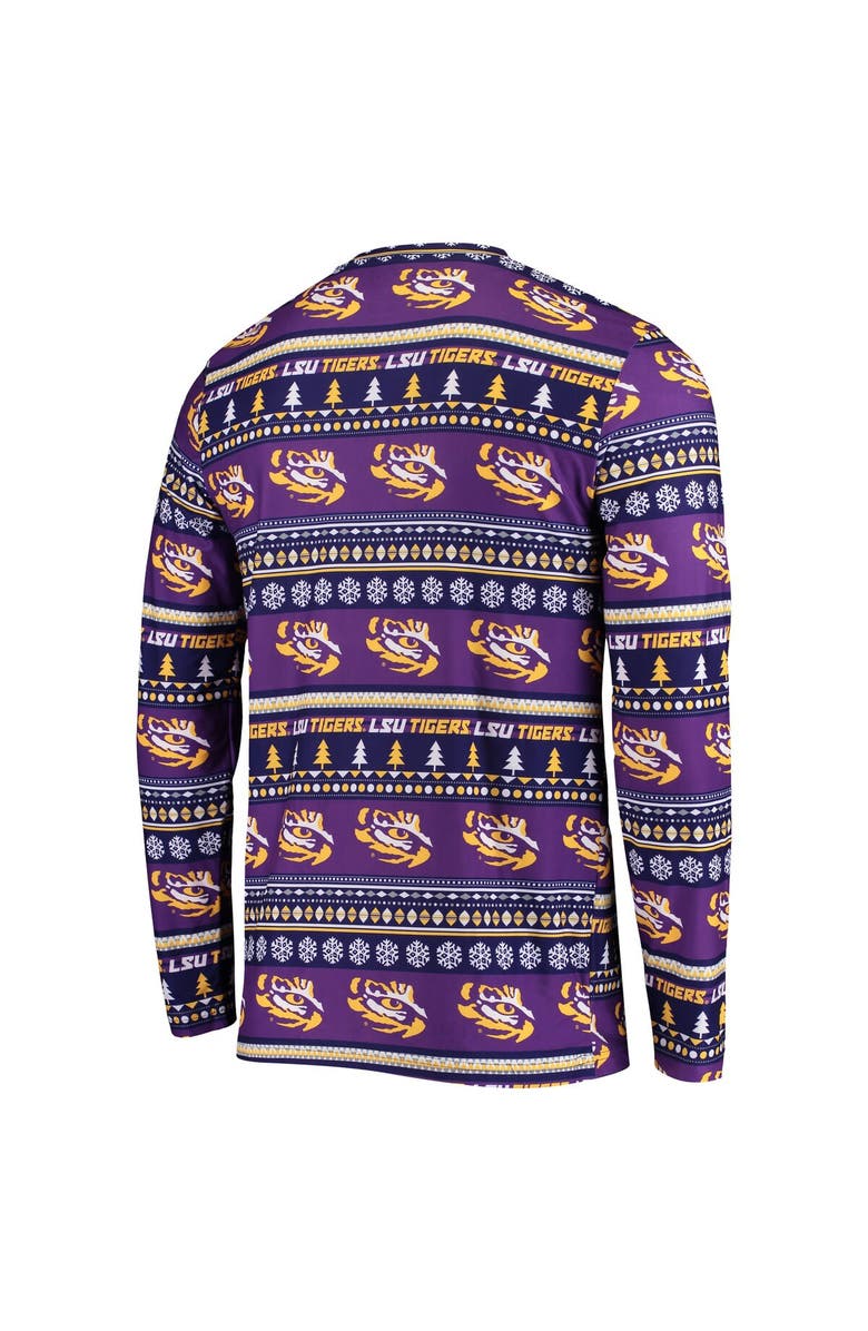 CONCEPTS SPORT Men's Concepts Sport Purple LSU Tigers Ugly Sweater Knit Long Sleeve Top and Pant Set, Alternate, color, Purple