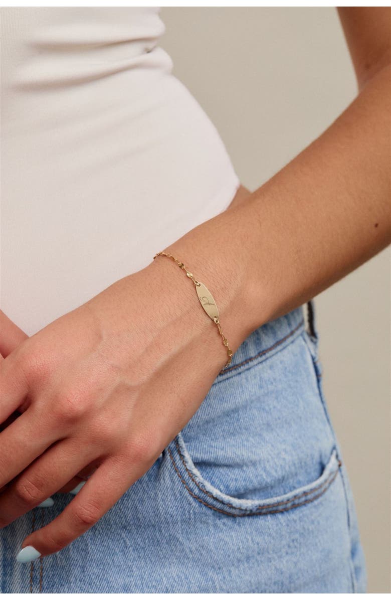 Set & Stones Banks Initial Bracelet, Alternate, color, Gold / L