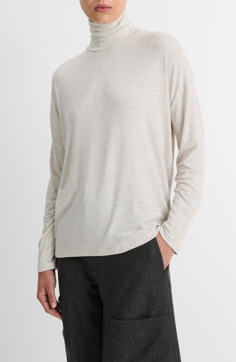 Vince Relaxed Jersey Turtleneck, Alternate, color, H Ceramic