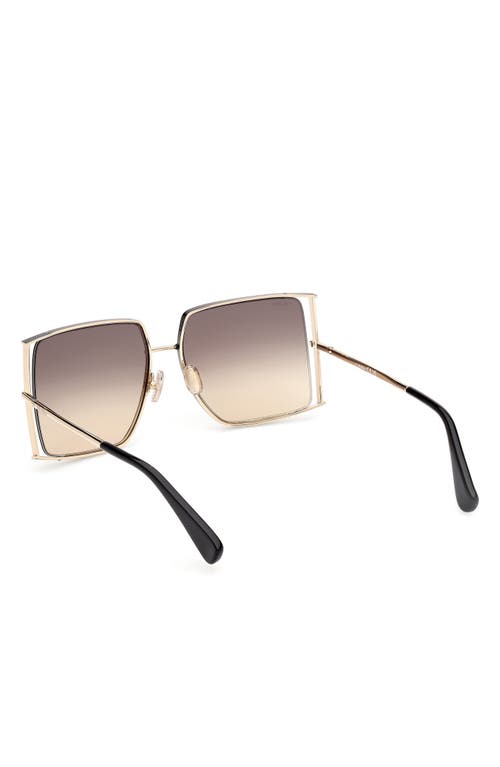 Max Mara 68mm Gradient Oversize Rectangular Sunglasses