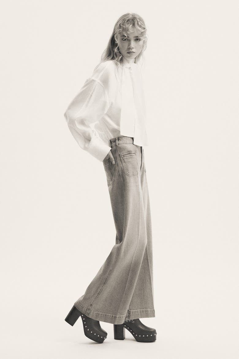 Wide High Jeans, Main, color, Light denim blue