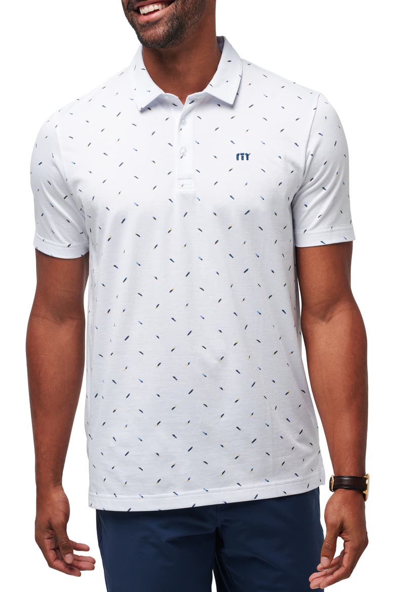 Sun Dip Cotton Blend Polo, Main, color, WHITE