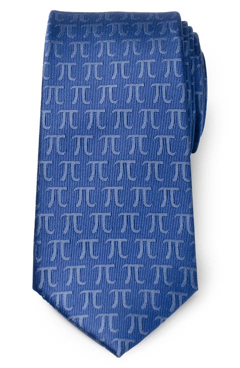 Pi Mathematics Symbol Hidden Message Silk Blend Tie