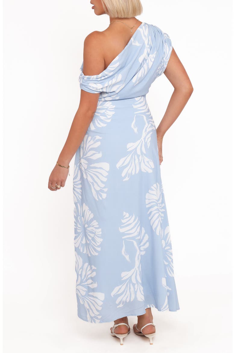 Apryl Floral One-Shoulder Maxi Dress, Alternate, color, SHELL PRINT