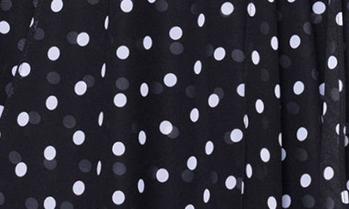 Betsy & Adam Polka Dot Handkerchief Hem Gown