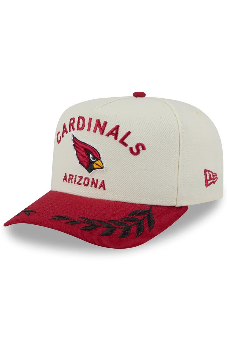 New Era Men's New Era  Cream/Cardinal Arizona Cardinals 2025 NFL Draft A-Frame 9FIFTY Snapback Hat, Main, color, 