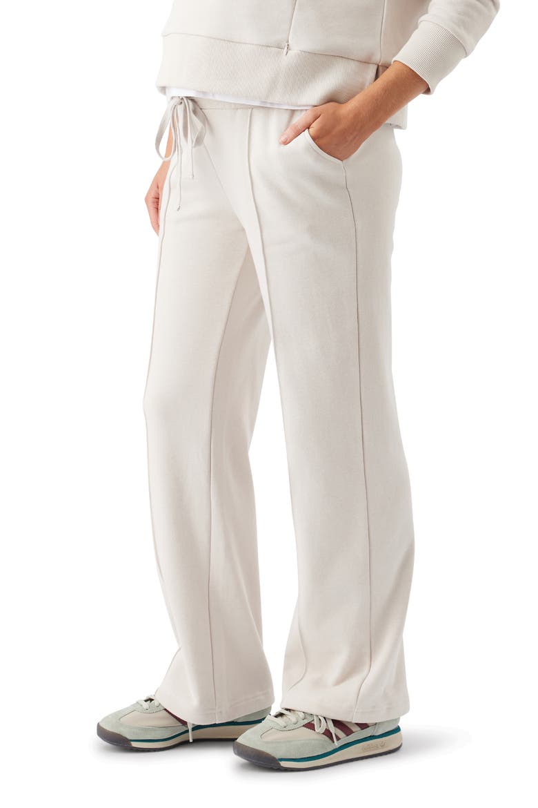 Terry Wide Leg Jogger, Alternate, color, Chalk