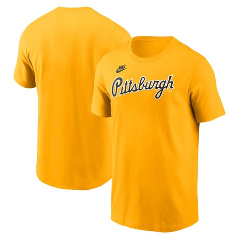Men's Nike Gold Pittsburgh Pirates Cooperstown Collection Wordmark T-Shirt