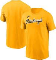 Nike Men's Nike Gold Pittsburgh Pirates Cooperstown Collection Wordmark T-Shirt