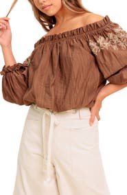 FLYING TOMATO Off The Shoulder Top