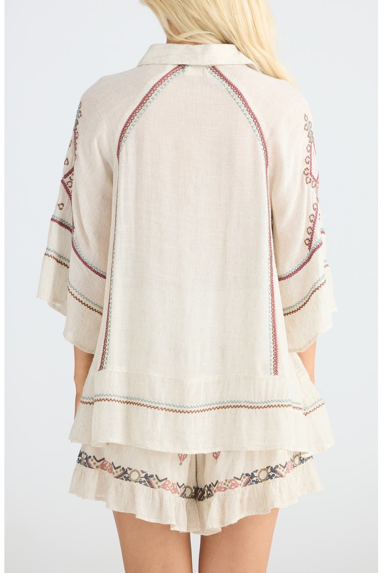 Ithika Embroidered Shirt, Alternate, color, LIGHT NATURAL