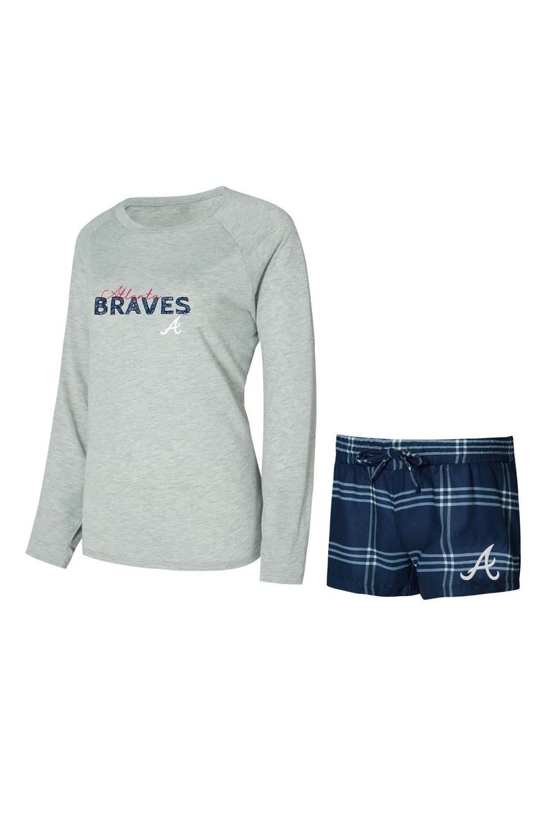 CONCEPTS SPORT Women's Concepts Sport Atlanta Braves Petition Long Sleeve Top and Short Set, Alternate, color, 