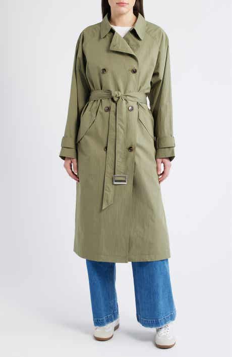 Bernardo Long Double Breasted Trench Coat