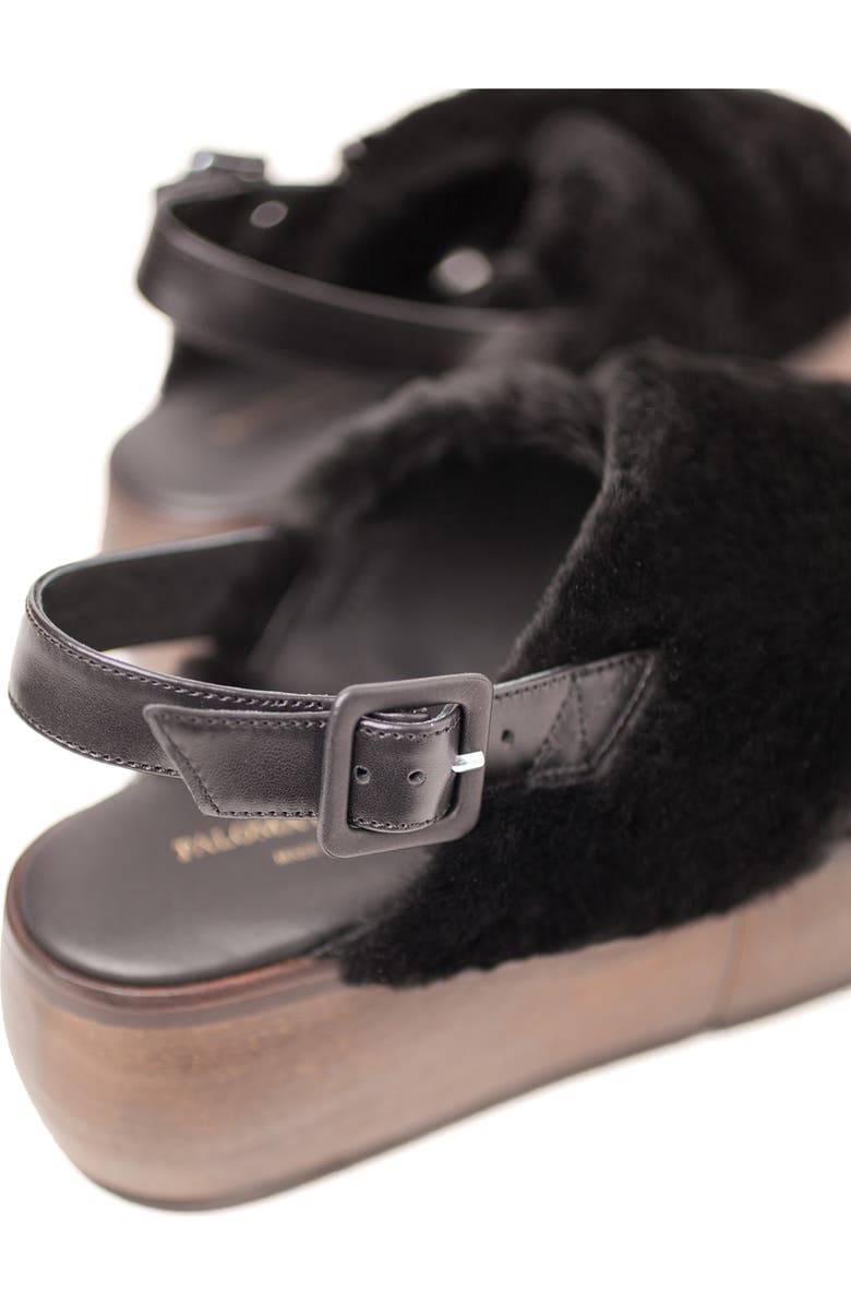 Paloma Barcelo Viola Moution Genuine Shearling Platform Sandal, Alternate, color,