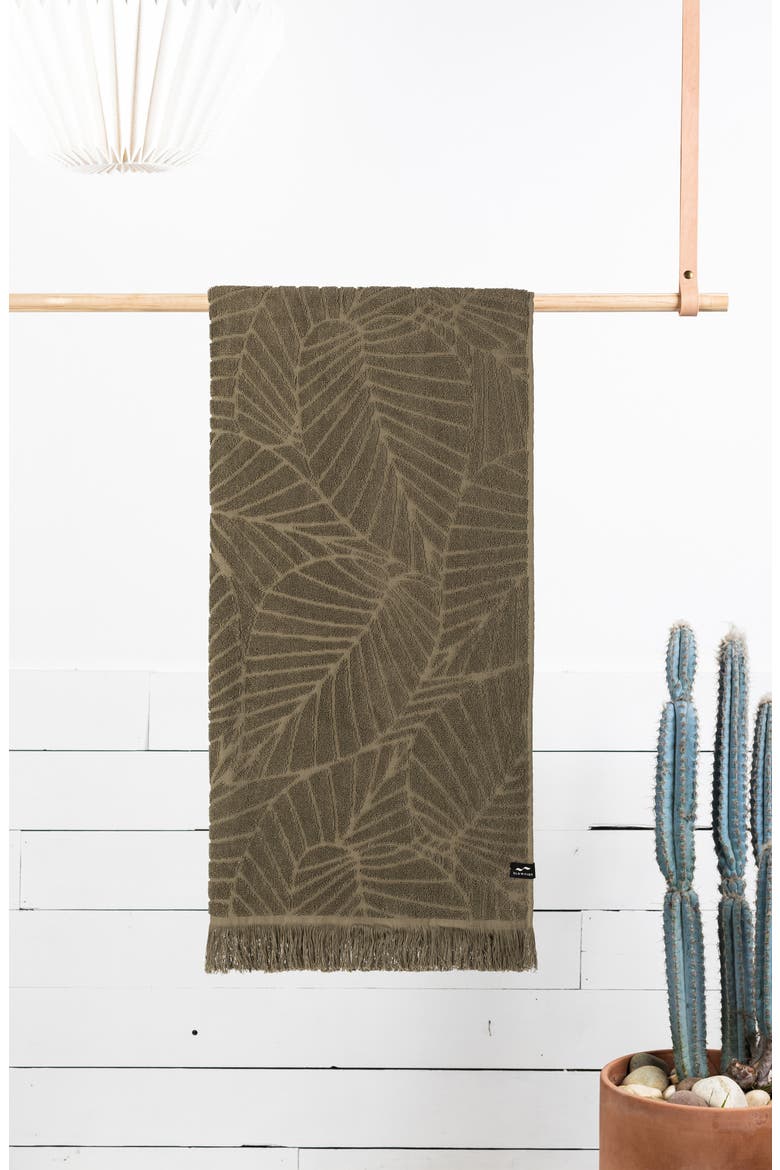 Kalo Fringe Bath Towel, Alternate, color, DARK GREEN