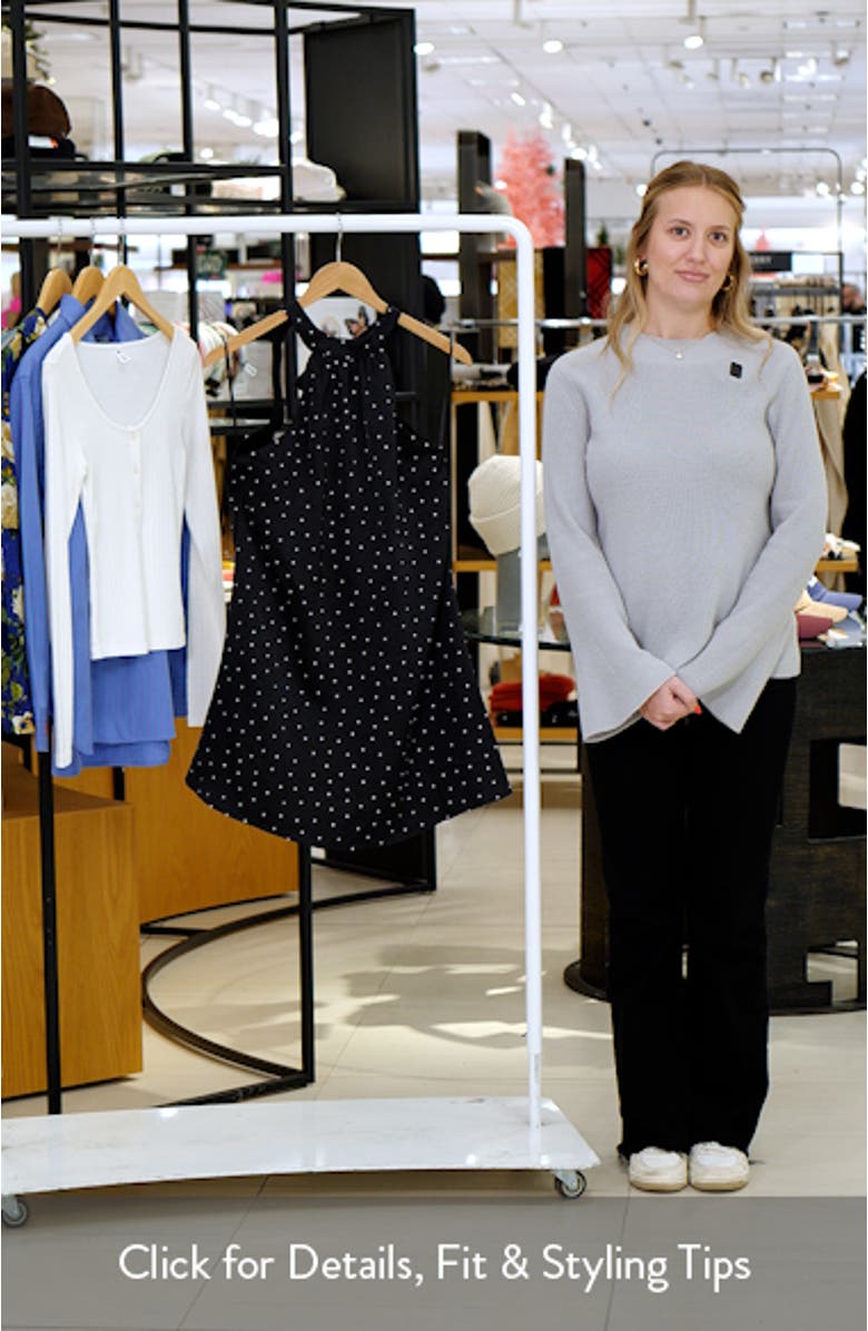 Gabrielle Polka Dot Halter Minidress, sales video thumbnail