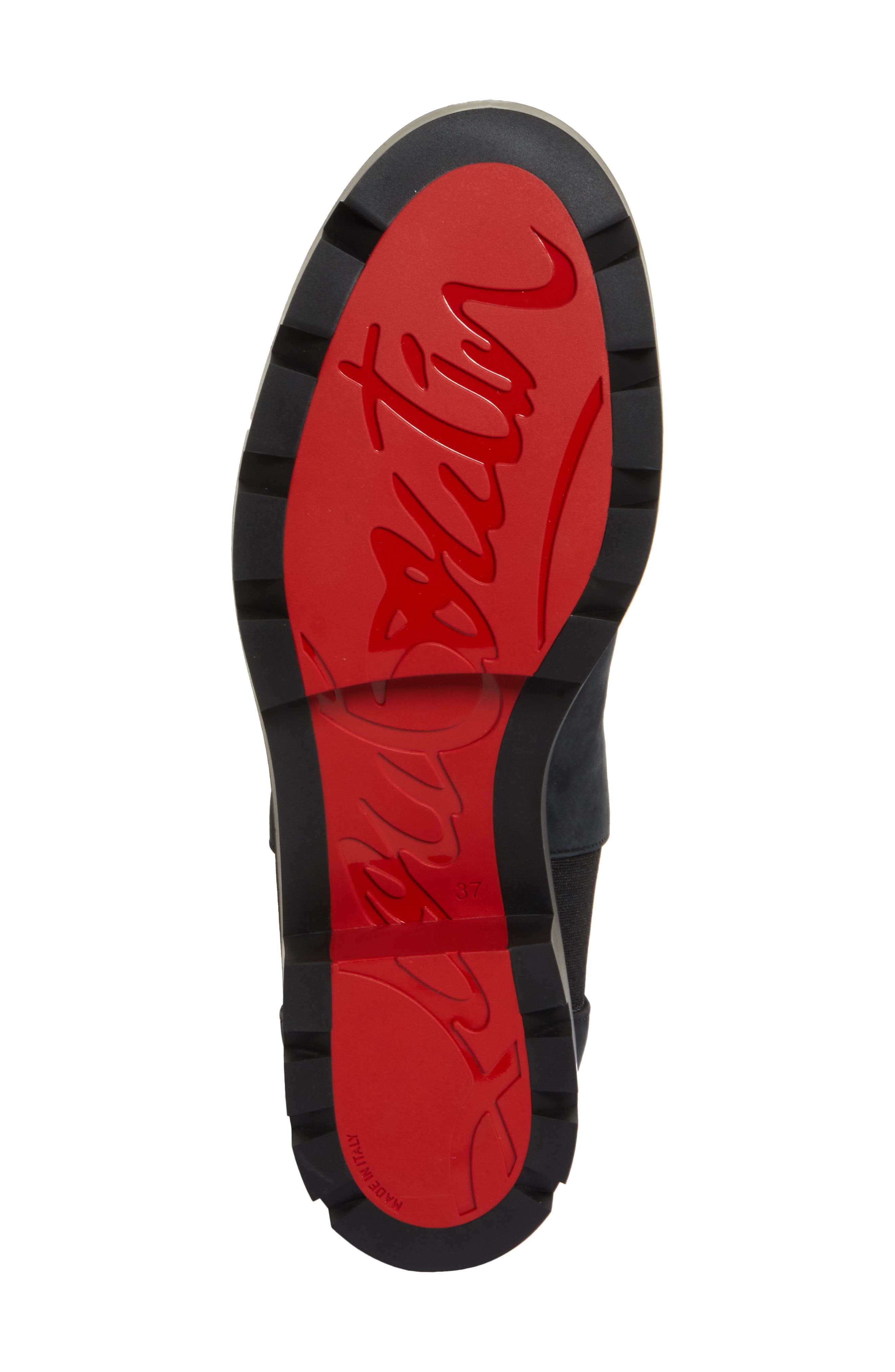 Christian Louboutin CL Logo Lug Sole Chelsea Boot, Alternate, color, 