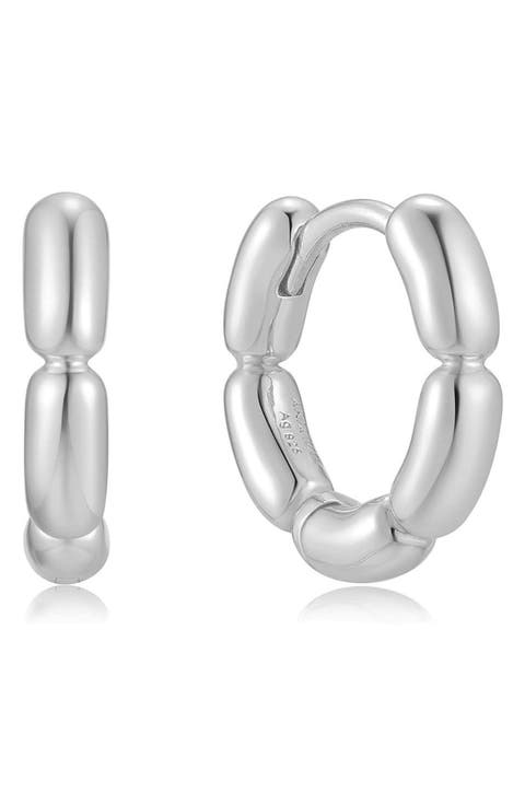 Puffy Huggie Hoop Earrings