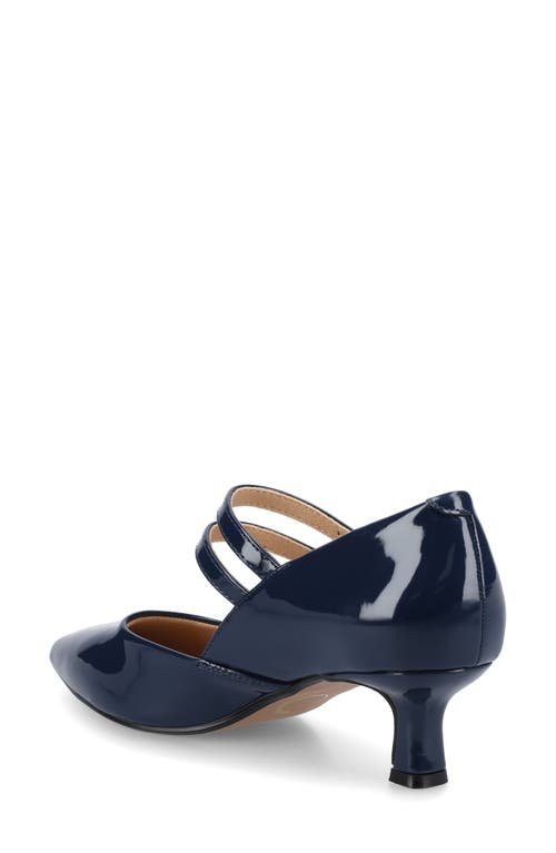 Journee Collection Journee Womens Carnation Medium And Wide Width Kitten Heel Mary Jane Pumps In Blue