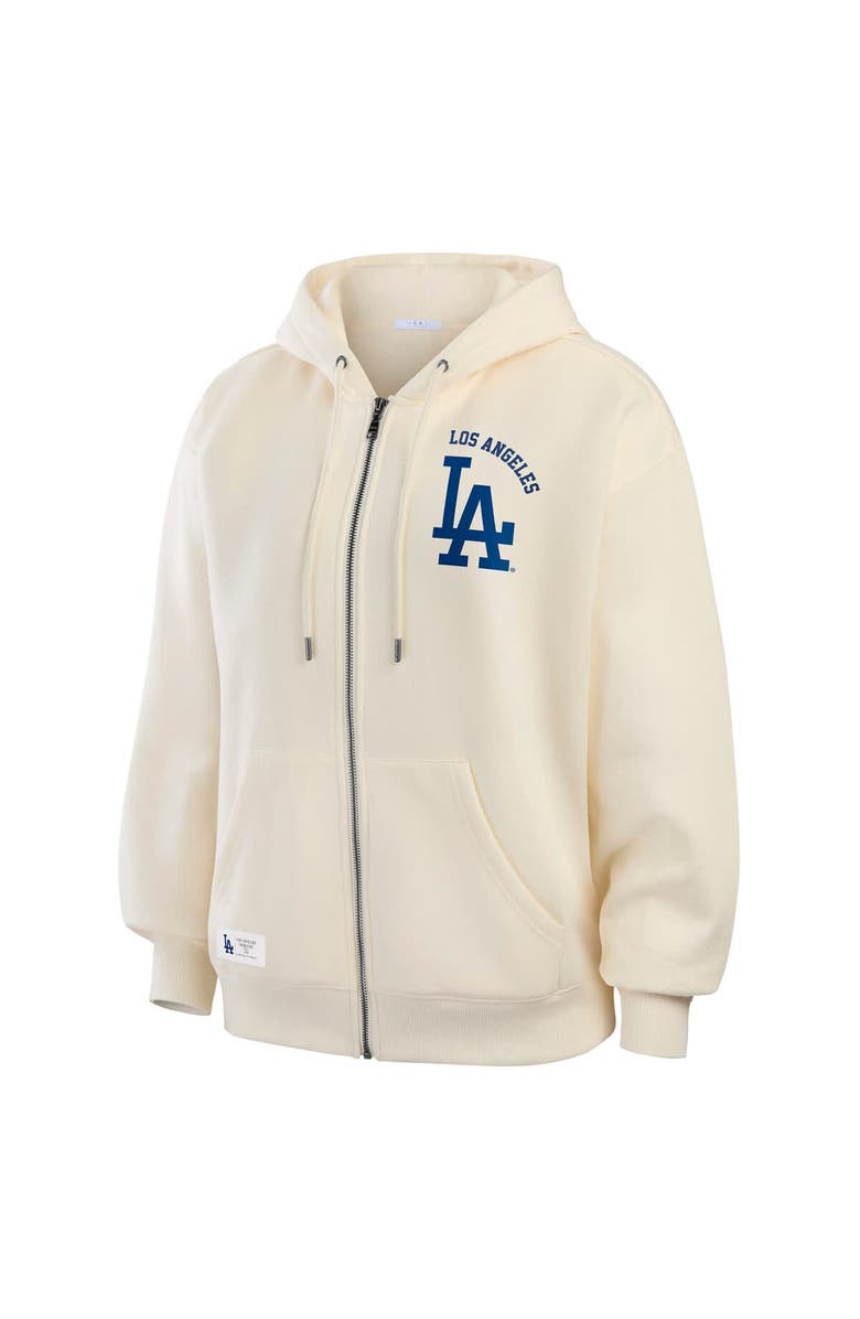 WEAR by Erin Andrews Women's WEAR by Erin Andrews Cream Los Angeles Dodgers Full-Zip Hoodie, Alternate, color, Cream