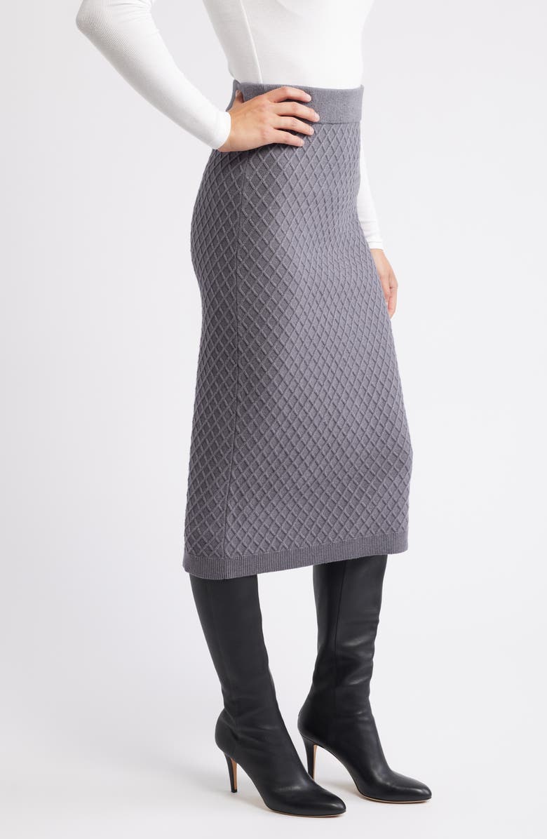 Anne Klein Diamond Stitch Pencil Skirt, Alternate, color, 