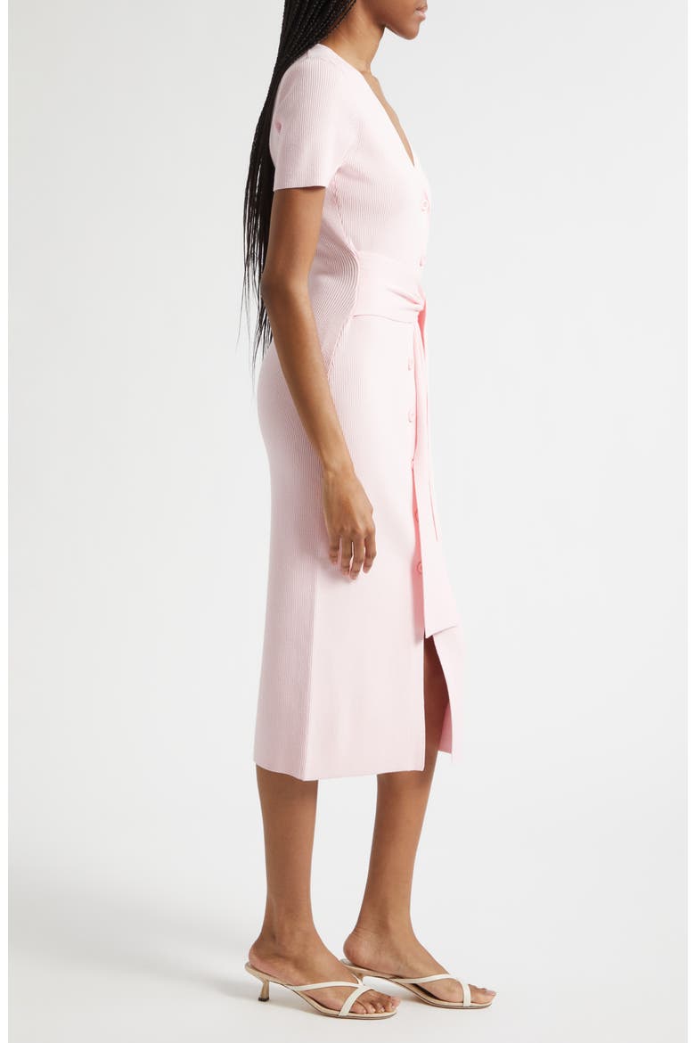 Agnes Tie Front Midi Dress, Alternate, color, PEONIE